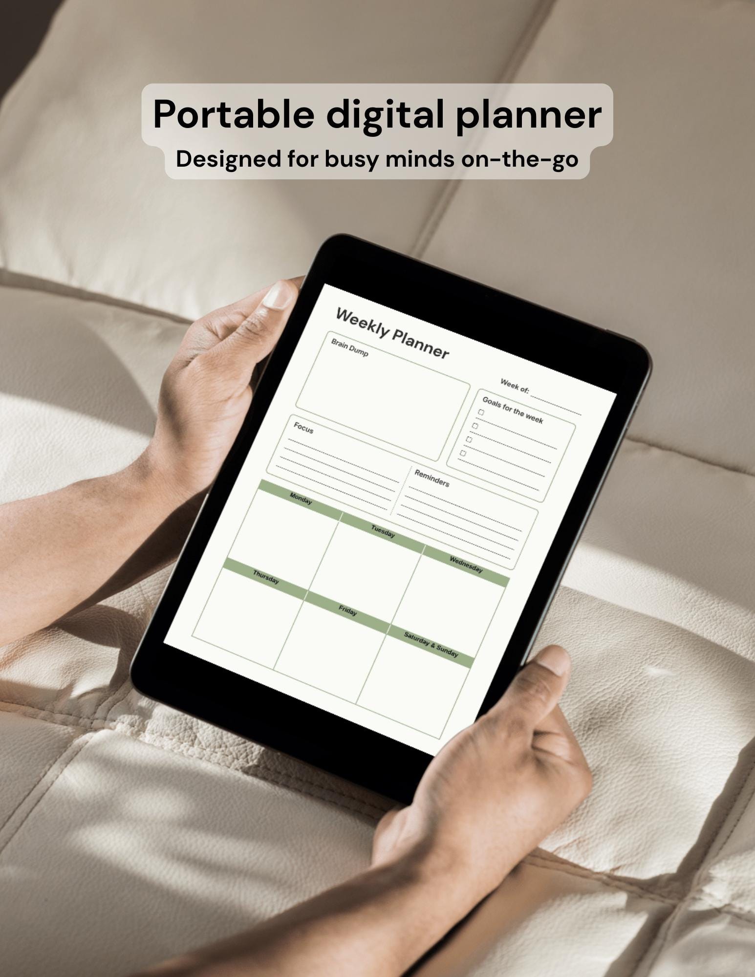Daily & Weekly Planner Bundle Printable | Busy Minds Focus System ...