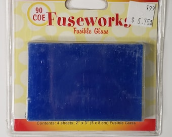 Fuseworks Glass - Blue - For use in Microwave Kiln for glass fusing