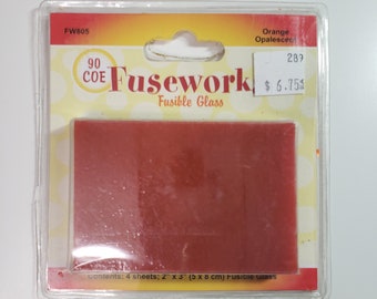 Fuseworks Glass - Orange - For use in Microwave Kiln for glass fusing