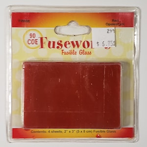 Fuseworks Glass - Red - For use in Microwave Kiln for glass fusing