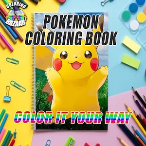 Pokemon Coloring Book, 65 Pokemon Pictures to Print for Children's