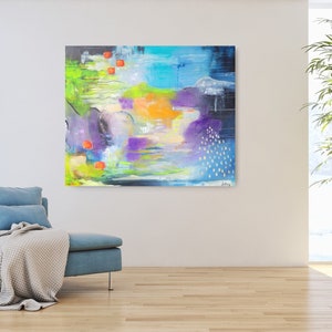 Abstrakte Malerei. Original Abstrakt. Original Leinwand. Große Abstrakte Wand Kunst .Abstrakte Malerei. Acryl. Minimalistische Malerei image 5