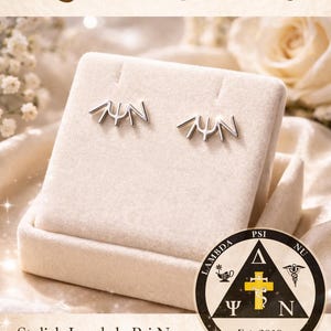 Lambda Psi Nu Nursing Sorority Stud Earrings