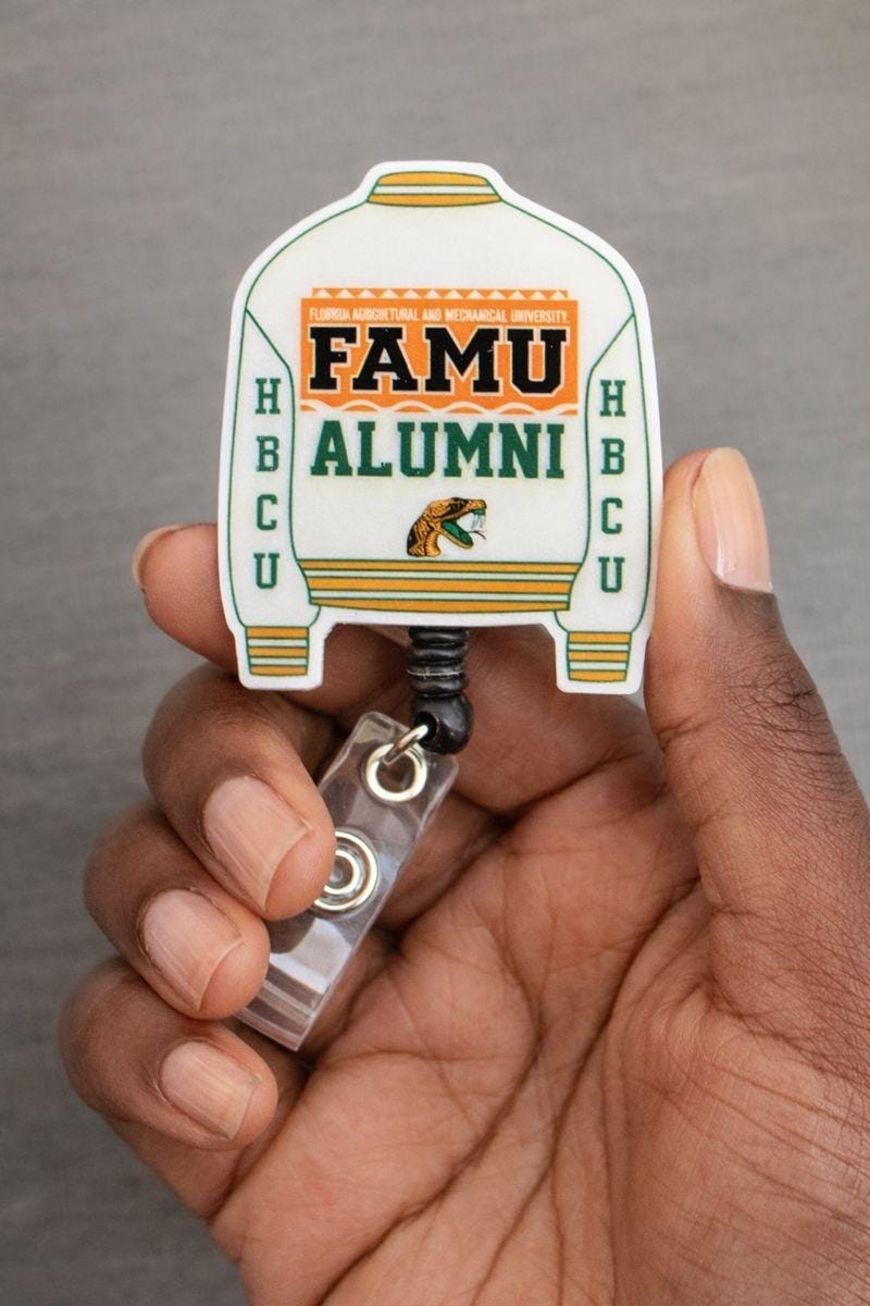 Famu Keychain Jacket Shaped FAMU Alumni Badge Reel ID Holder - Etsy
