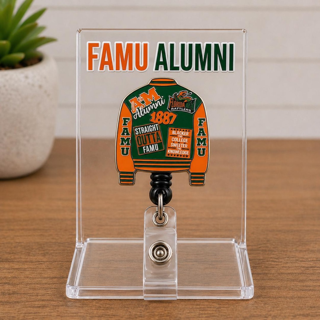 Famu Keychain Jacket Shaped FAMU Alumni Badge Reel ID Holder - Etsy