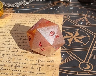RPG D20 Die Resin Red metallic