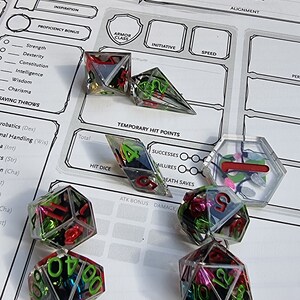 Lumières de Noël en résine RPG Dice