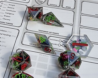 RPG Dice Resin Christmas Lights