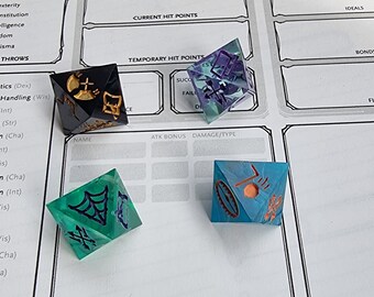 RPG D20 Resin Die D8 selection - Roll for traps!