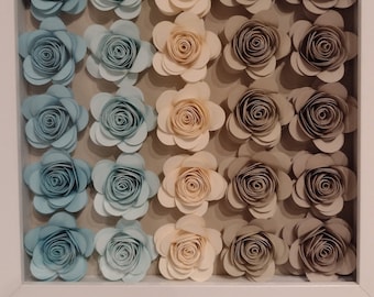 Beach Vibes | Paper Flower Shadow Box Frame