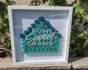 Home | House Paper Flower Shadow Box Frame
