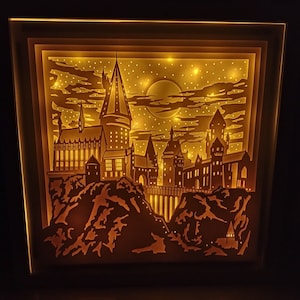 Wizards Castle Light Box Shadow Frame Nachtlampje