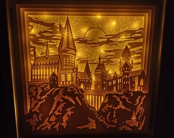 Wizards Castle Light Box Shadow Frame Nightlight