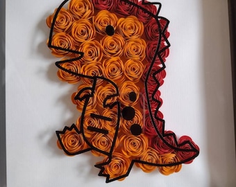 Dinosaur | Paper Flower Shadow Box Frame