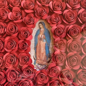 Our Lady of Guadalupe | Paper Flower Shadow Box Frame