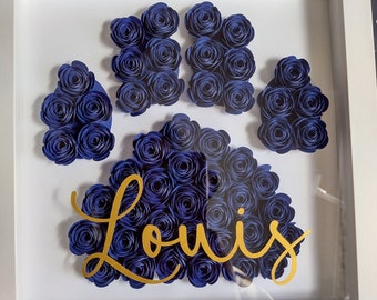 Pet Paw | Dog Paw Paper Flower Box Frame