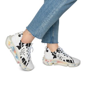 Women&#39;s Mesh Sneakers | Casual Wear | Durable Shoes | Comfortable Shoes | Mesh Knit Polyester Sneakers | Gift for Her