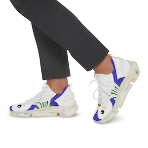 Men&#39;s Mesh Sneakers | Cute Penguin Shoes | Casual Wear | Durable Shoes | Comfortable Shoes | Mesh Knit Polyester Sneakers | Gift for Him