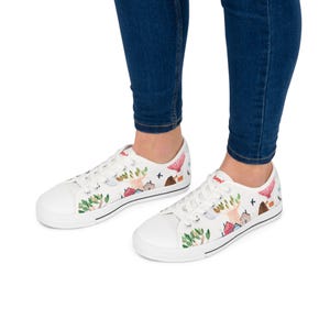 Women&#39;s Low Top Sneakers | Fairytale Town Shoes | Durable Shoes | Comfortable Shoes | Polyester Canvas Sneakers | Gift for Her