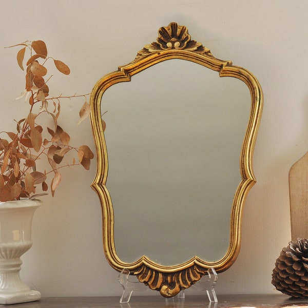 Vintage Gold Wood Mirror - Etsy