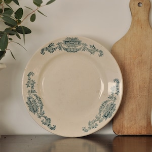 Antique French Ironstone Compotier, LONGCHAMP "Lutèce" Pattern, Terre de fer, 1910s