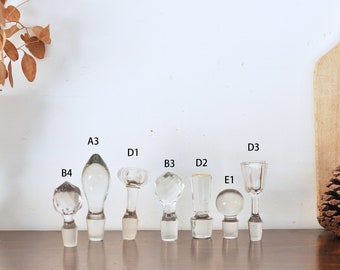 French Vintage Decorative Crystal Glass Bottle Stoppers