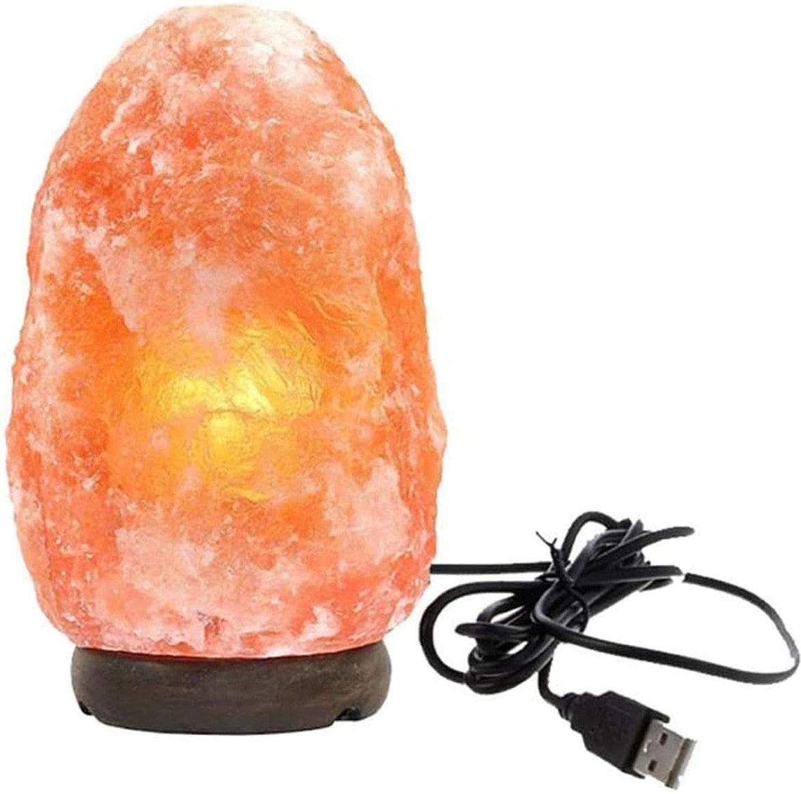 Natural Pink Himalayan Salt Lamp Healing Ionizing Table Light Etsy