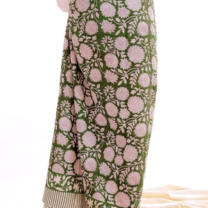 Handmade Block Print Cotton Sarong: Boho Beach Cover-Up