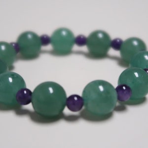 Lucky Aventurine and Amethyst bracelet