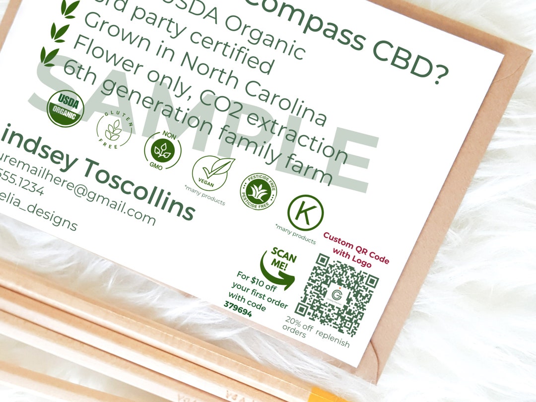 Customizable Green Compass Card, Hope in Hemp, Green Compass Global