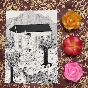 The Eagle Pose - Witchy Print