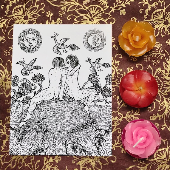 Sapphic Lovers on Coral Reef - Sapphic Print