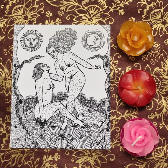 Sapphic Lovers in Closure of Trees - Sapphic Print
