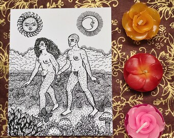 Sapphic Lovers on Coast - Sapphic Print