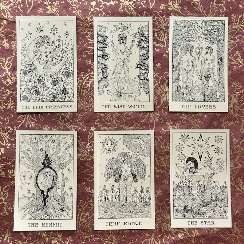 The Earth Mother Magic Tarot Deck an Ecofeminist Riso Tarot Deck for Queer Women and Femme People image 3