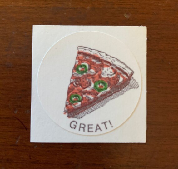 CTP Vintage Scratch Sniff Sticker Pizza Rare 1977 Good Etsy
