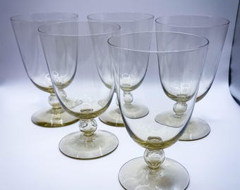 Conjunto de 5 Globletes Vintage para Taças de Vinho Verde Oliva