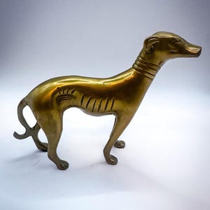 Vintage Racing Brass Greyhound