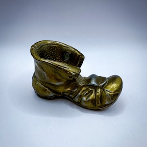Vintage Brass Shoe Figurine