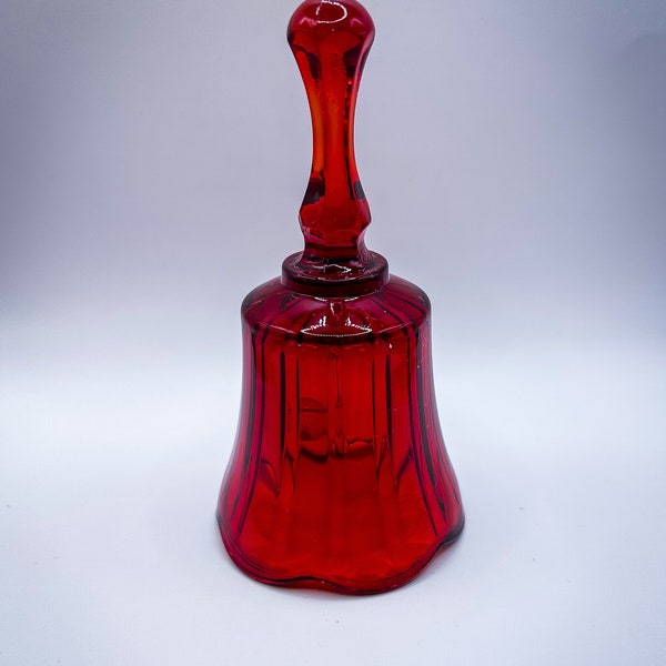 Vintage Fenton Ruby Red Glass Bell - 6 inches