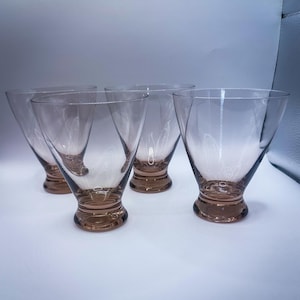 Vintage Fostoria Purple Glasses Casual Flair Set of Four