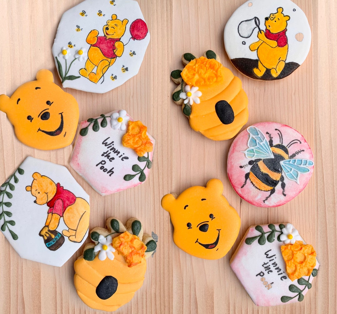 12 Winnie the Pooh Gingerbread Cookies, Original Present, Handmade