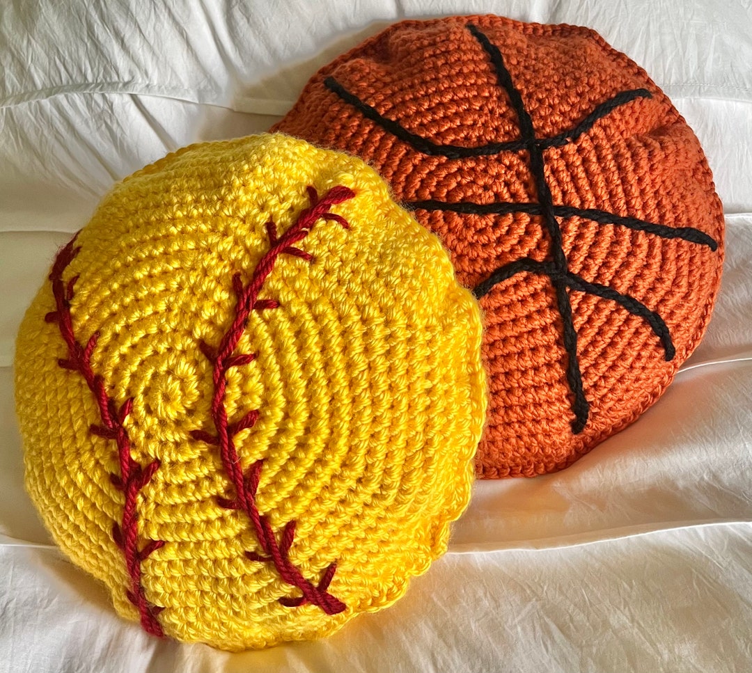 Sports Balls Pillows, Custom Crochet Pillows Etsy