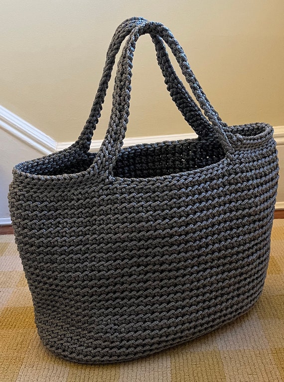かぎ針編みトートバッグ、ハンドメイド、大型トートバッグ - Etsy 日本