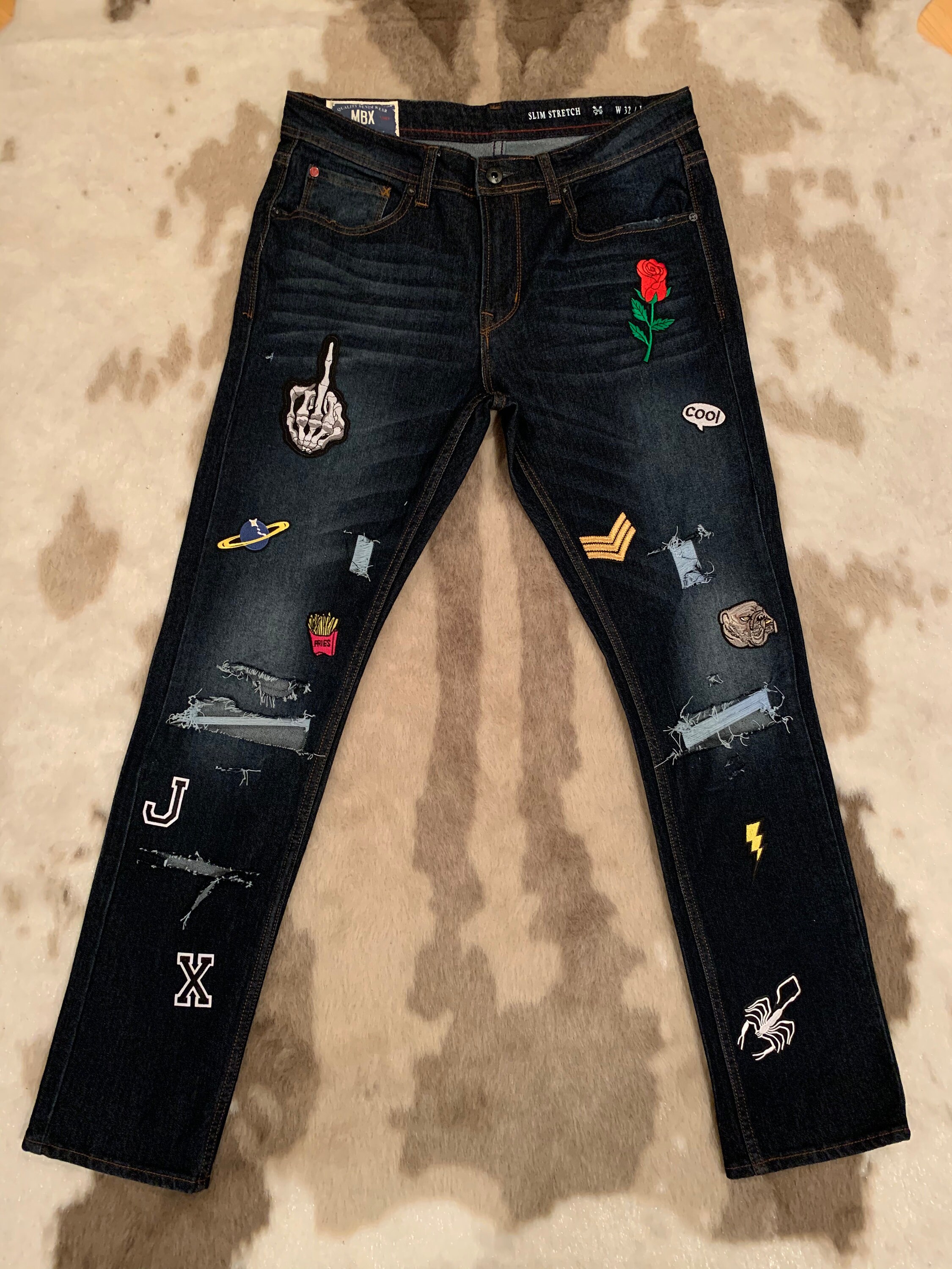 Custom Mens Distressed Jeans - Etsy 