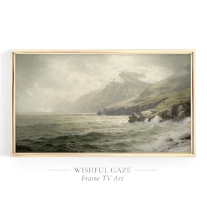 Samsung Frame TV Art Ireland, Frame TV Donegal Bay, Frame TV Vintage Irish Painting, St Patrick&#39;s Day, Frame Tv Art Sea