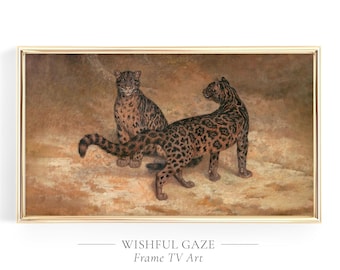Vintage Leopard Painting for Samsung Frame TV (Digital Download)