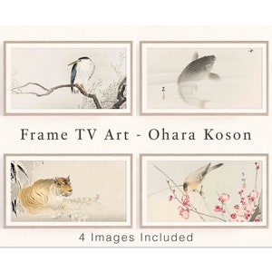 Samsung Frame TV Art Japan, Samsung Frame TV Art Ohara Koson, Frame Tv Japanese Painting, Samsung Frame Tv Oriental Art, Frame Tv Tiger