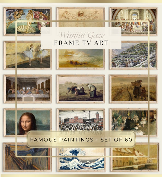 Samsung Frame TV Art, 60 Famous Paintings Bundle (Digital Download)