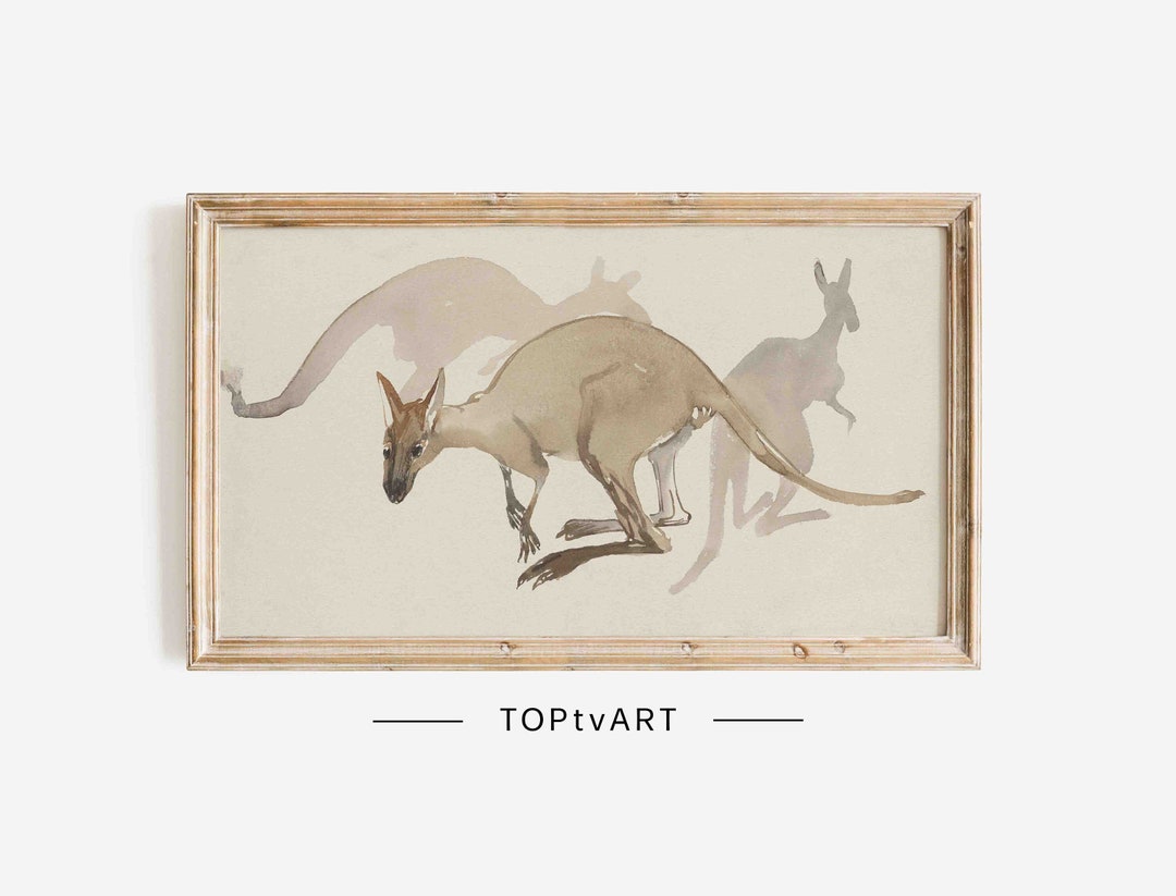 Samsung Frame TV Art Kangaroos Frame TV Art Australia Etsy